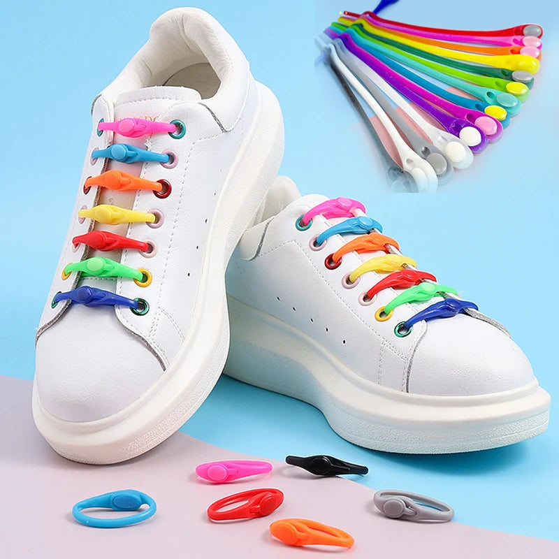 Cordones Elásticos Sin Nudo – 2 Pares, 7 Mm De Ancho, Para Zapatillas Y Botas
