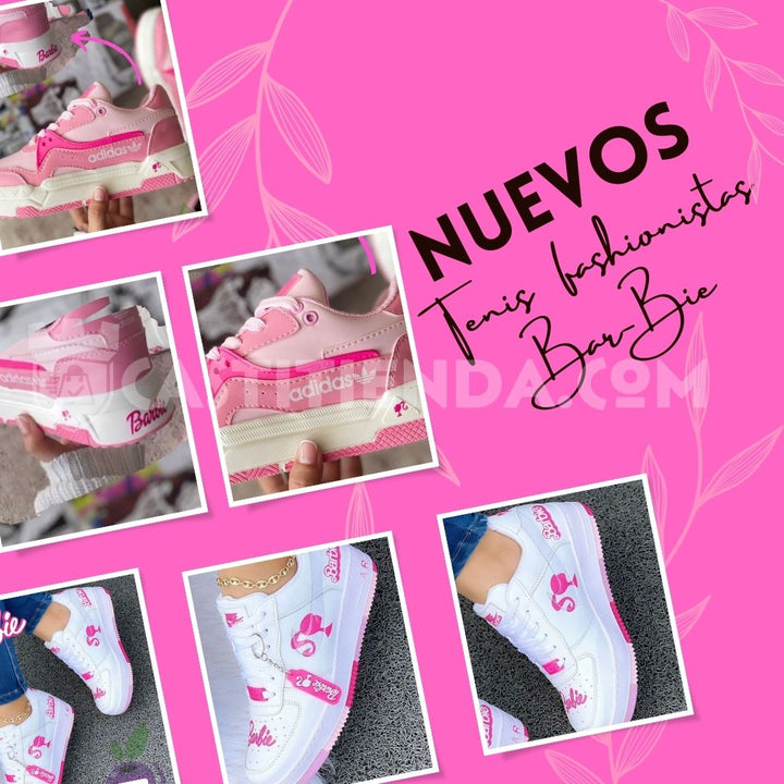 Tenis deportivos fashionistas 👟 "Bar-Bie"🌟 (Edición limitada)