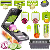 Picador de verduras 14en1 🥗 POWER CUT 🥒 (Ensaladas listas en menos de 20 segundos)
