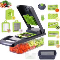 Picador de verduras 14en1 🥗 POWER CUT 🥒 (Ensaladas listas en menos de 20 segundos)