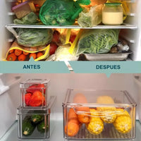 Set X7 Organizadores para nevera 🥕 PRO FRESH 🥬 (Optimiza el espacio y conserva los alimentos)