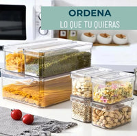 Set X7 Organizadores para nevera 🥕 PRO FRESH 🥬 (Optimiza el espacio y conserva los alimentos)