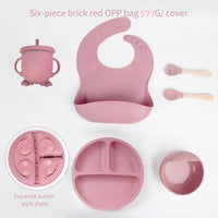 Set Vajilla de silicona para Bebés🥤 KIDS FOOD 🍛 (8 piezas antideslizantes y antiderrames)