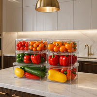 Set X7 Organizadores para nevera 🥕 PRO FRESH 🥬 (Optimiza el espacio y conserva los alimentos)