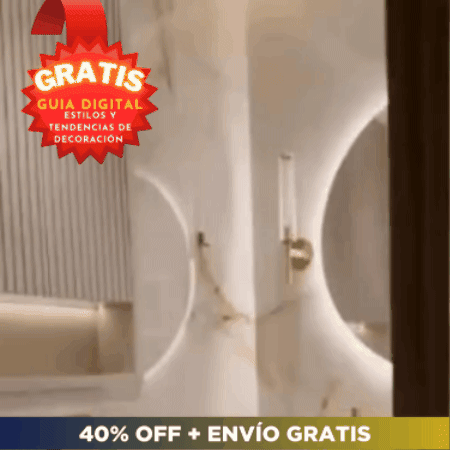Espejo Flotante con luz ✨ RETRO LIGHT 💎 (Diseño elegante con iluminación integrada)