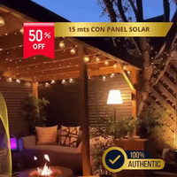 Guirnalda Luces Solar ✨ Luxur MAX💡 ( Con panel solar y 15 metros)