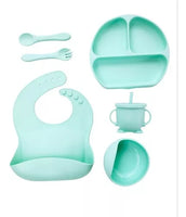 Set Vajilla de silicona para Bebés🥤 KIDS FOOD 🍛 (8 piezas antideslizantes y antiderrames)