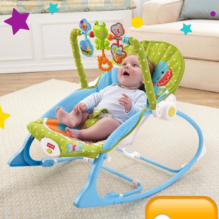 Mecedora 3en1 con vibración y sonido 👶🏻 Fish Pric®  ✨ (GRATIS: Mobile entretenimiento )