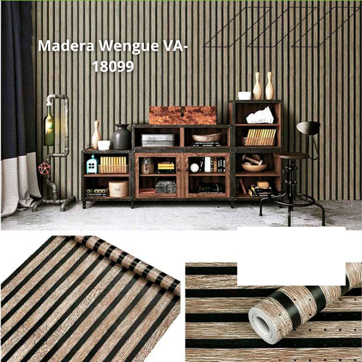 Papel Tapiz Madera 💎 LUXURY PRO ✨ (Fácil instalación con efecto 3D)