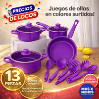 Batería de ollas Luxury Premium👩‍🍳 SMART Chef® (13 PIEZAS con Antiadherente)