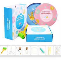 Kit de Impresión de huellas de bebé 🥰 INFINITY MEMORIES 👣 (Gratis bolsa de regalo, fácil de usar y secado rápido)