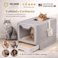 IMPORTADA: Arenera Plegable para gato 3en1 😸 LUXURY Clean✨ (Limpieza, Destreza, Practicidad)