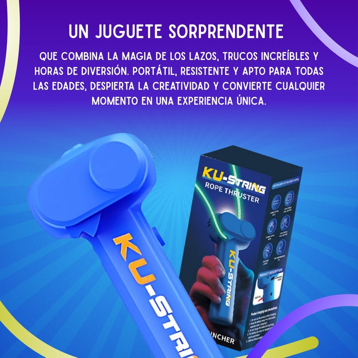 Kit Juego Lanzacuerda aerodinámico 🌌 UVString 360•🪀 (Desafía la gravedad y brilla en la oscuridad)