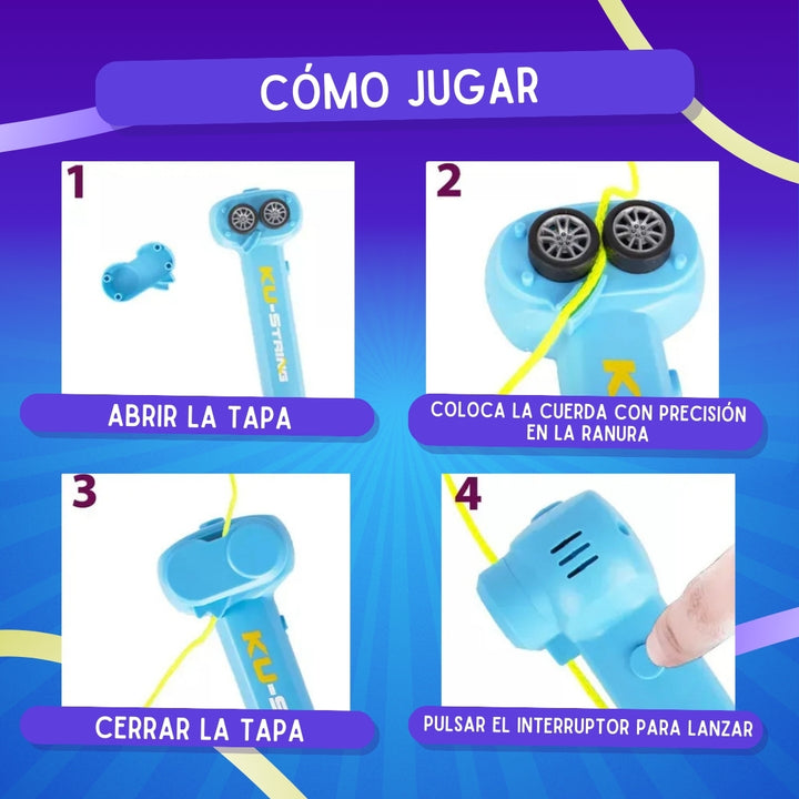 Kit Juego Lanzacuerda aerodinámico 🌌 UVString 360•🪀 (Desafía la gravedad y brilla en la oscuridad)