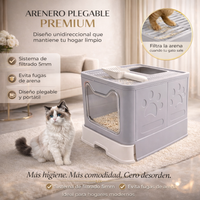 IMPORTADA: Arenera Plegable para gato 3en1 😸 LUXURY Clean✨ (Limpieza, Destreza, Practicidad)
