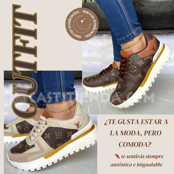 Teni casual elegante👟LV GOLD 💎