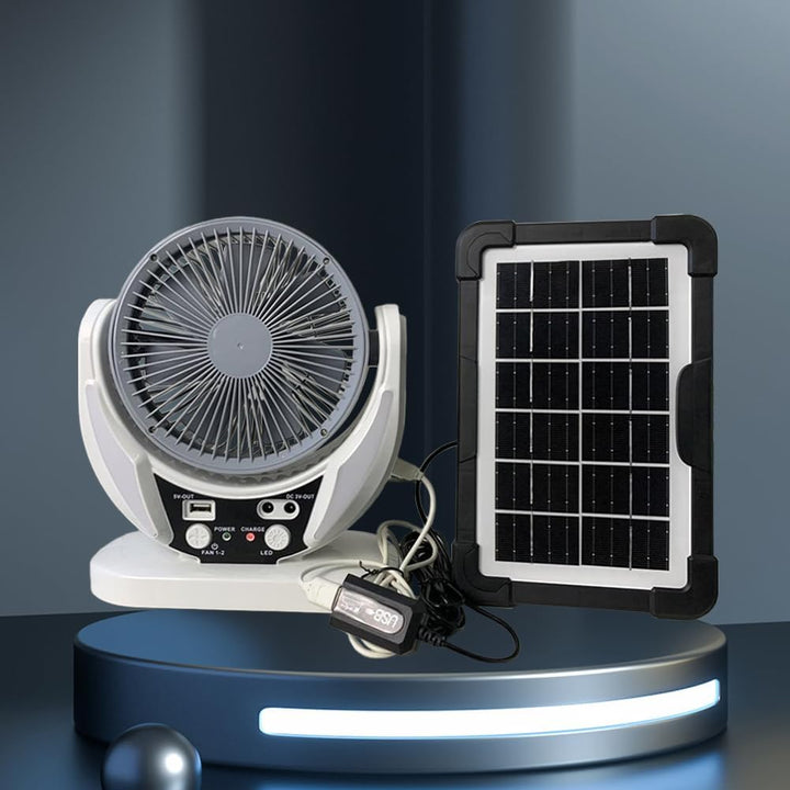 Ventilador Solar 6en1 ☀️ POWER ENERGY ⚡️ (OBSEQUIO: Bombillo Auxiliar)