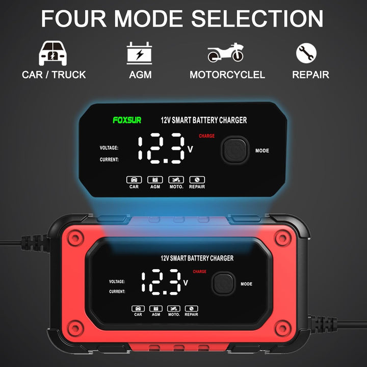 Cargador Inteligente bateria de carro 🚗 ENERGY PRO 🔋 (Carga segura, rapida y fácil de usar)