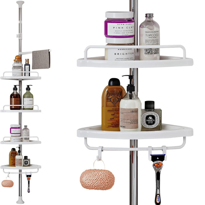Organizador de Baño esquinero 🧴 PRACTIC PRORESIST 💥 (4 Niveles sin perforaciones)