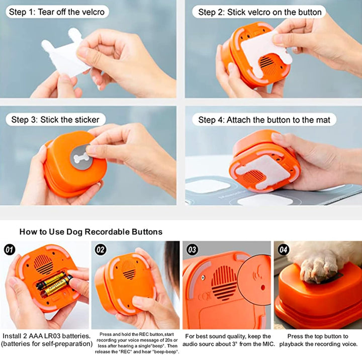 Botón Entrenador para perros 🔊 SUPER CAN PRO 🐶 (Graba comandos y estimula aprendizaje)