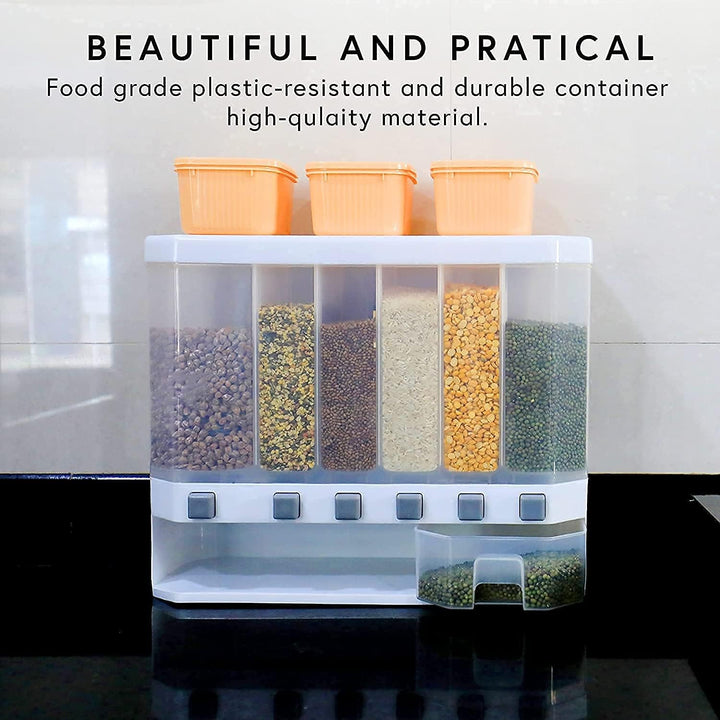 Dispensador de Granos 6en1 ⚡️ HYPER PRACTIC 🍚 (Dosificación automática sin desastres)