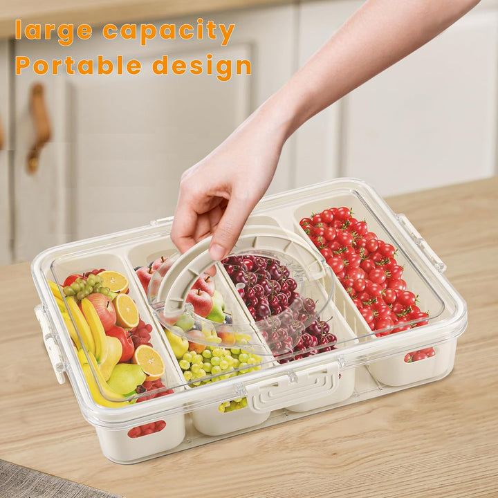 Organizador Hermético de Alimentos ⚡️ POWER PRO RESIST 🍓 (4 compartimentos extraíbles)