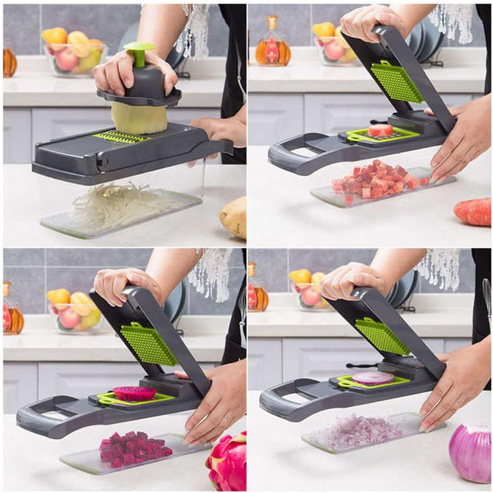 Picador de verduras 14en1 🥗 POWER CUT 🥒 (Ensaladas listas en menos de 20 segundos)