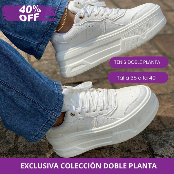 Tenis exclusivos Mujer doble planta 👟 ELEVA GOLD 💎