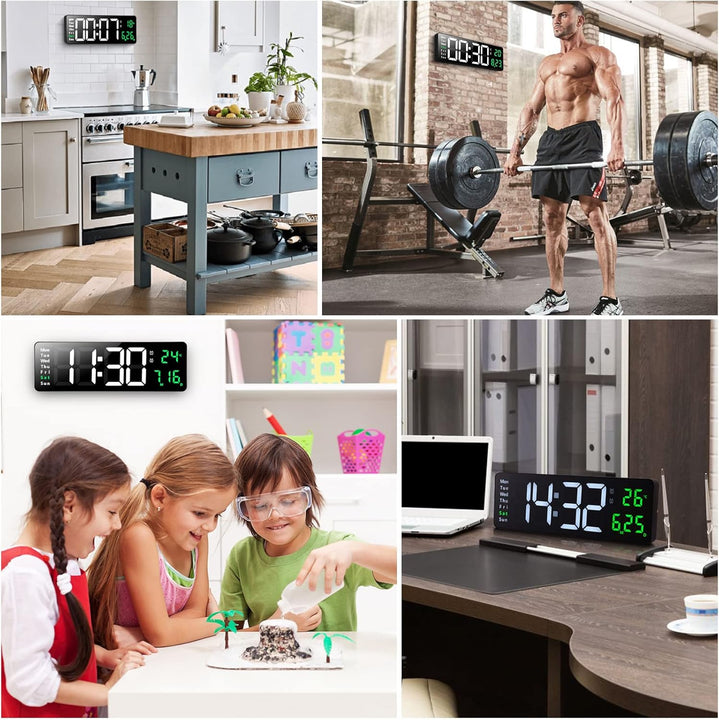 Reloj Digital Cronometro Pared Gimnasio Reloj Temporizador De