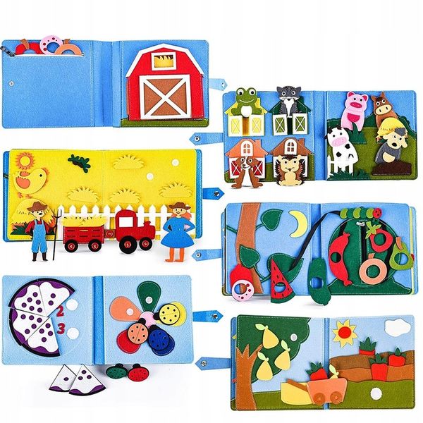 Libro Sensorial Texturas 👨‍🌾 Granja 3D🐔 (Acelera el aprendizaje montessori )