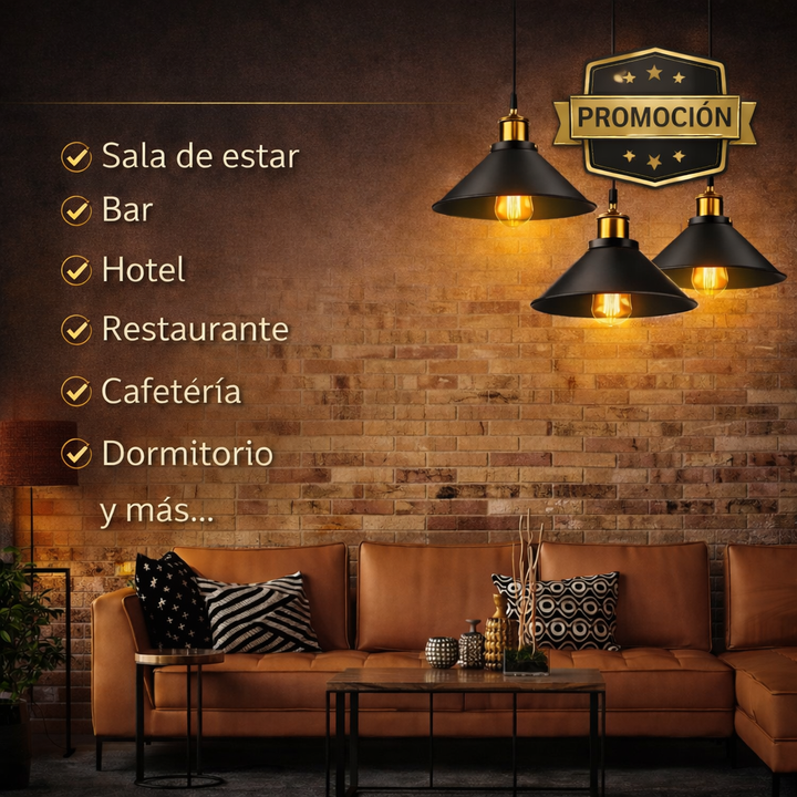 Lampara colgante importada ✨Gold PREMIUM ™️ (Adaptables a diferentes alturas)