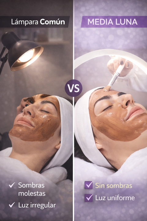 Lampara Led profesional media Luna ✨ MAGIC Kiut ✨ (Producto importado incluye 3 tonos de Luz)