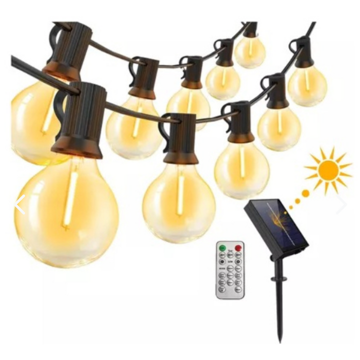 Guirnalda Luces Solar ✨ Luxur MAX💡 ( Con panel solar y 15 metros)