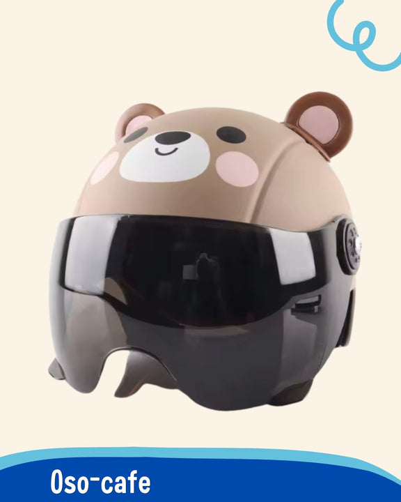 Casco Infantil 🦊 ANIMAL FUN 🐻  (Seguridad y diversión para los pequeños aventureros)