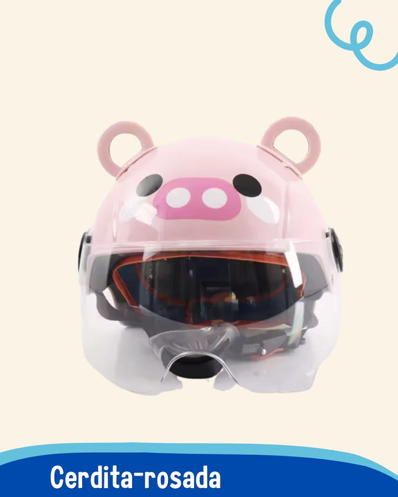 Casco Infantil 🦊 ANIMAL FUN 🐻  (Seguridad y diversión para los pequeños aventureros)