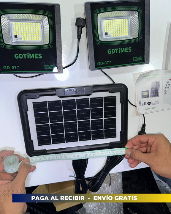 PAGA 1 LLEVA 2💥: 2 Reflectores Solares + Panel solar  💡ULTRALux®️ (Incluye Control remoto )