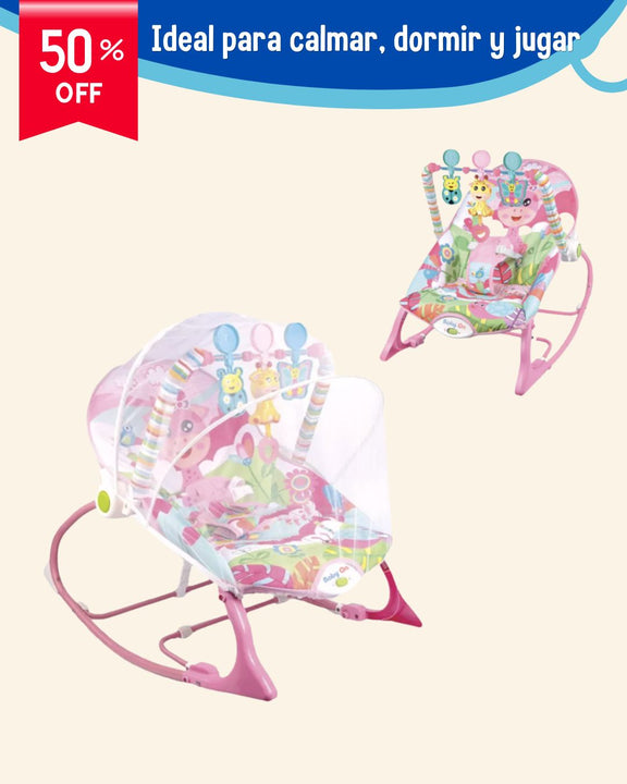 Mecedora 3en1 con vibración y sonido 👶🏻 Fish Pric®  ✨ (GRATIS: Mobile entretenimiento )