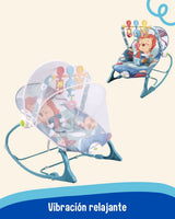 Mecedora 3en1 con vibración y sonido 👶🏻 Fish Pric®  ✨ (GRATIS: Mobile entretenimiento )