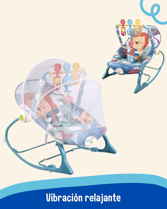 Mecedora 3en1 con vibración y sonido 👶🏻 Fish Pric®  ✨ (GRATIS: Mobile entretenimiento )