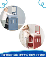 Lavamanos Infantil 🚿Mini Wash Station 🧼 (Con espejo y accesorios)