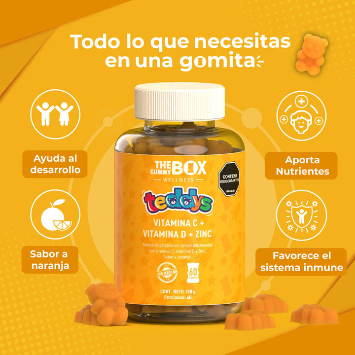 Gomitas certificadas con vitaminas 🧸OSITO GUMMIES💪🏽 (Fortalece sus defensas y ayuda a 😴)