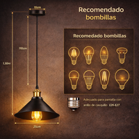 Lampara colgante importada ✨Gold PREMIUM ™️ (Adaptables a diferentes alturas)