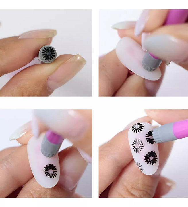 Kit x6 Decoradores de uñas 💅 DELUXE BEAUTY 💕 (Sello con todo tipo de esmalte)