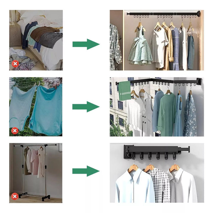 Tendedero de ropa plegable 👕 DRY RESIST PRO 💥 (Fácil de instalar Soporte 110 libras)