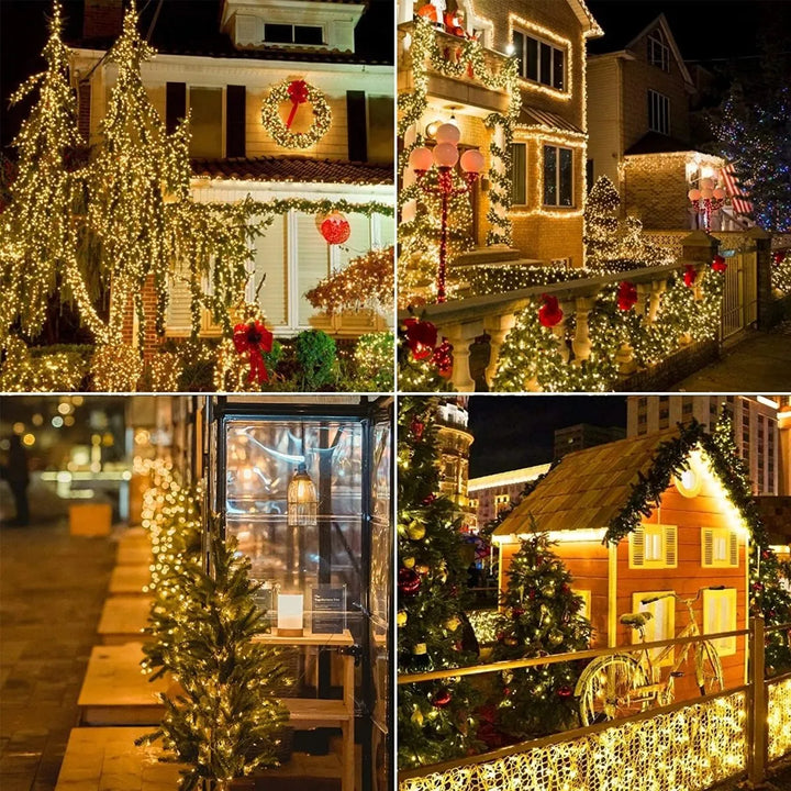 Rollo Luces Navideñas con PANEL SOLAR ✨ MAGIC DELUXE 🎄 (PAGA 30 mts LLEVA 50 mts + Panel solar ultra)