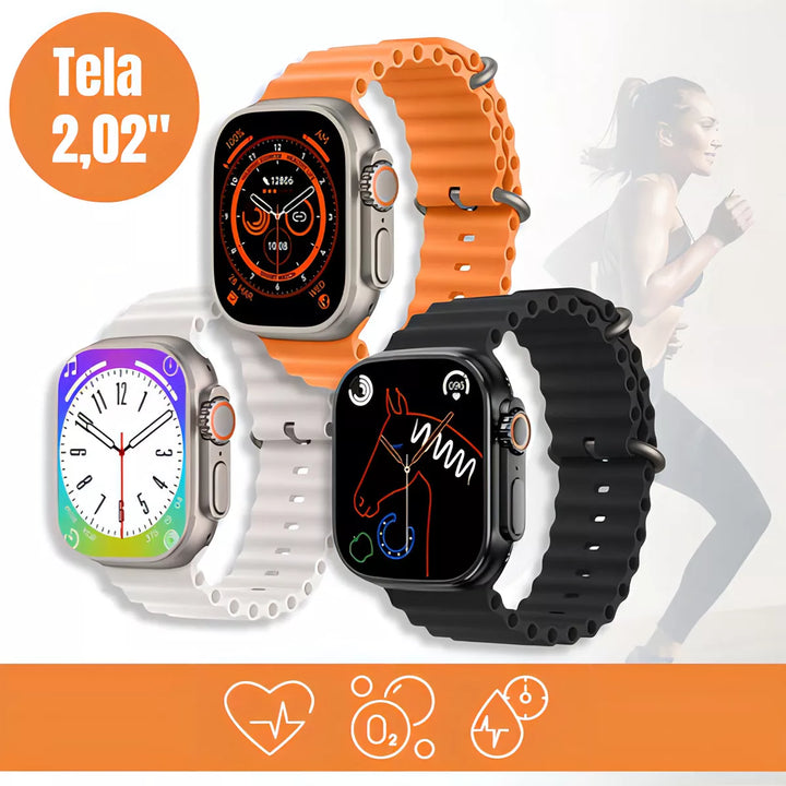 Combo Inteligente 10en1: ⌚️ Reloj SmartWatch + 🎧Audífonos AIR + Case + Cargador (GRATIS🎁: 7 pulsos intercambiables)