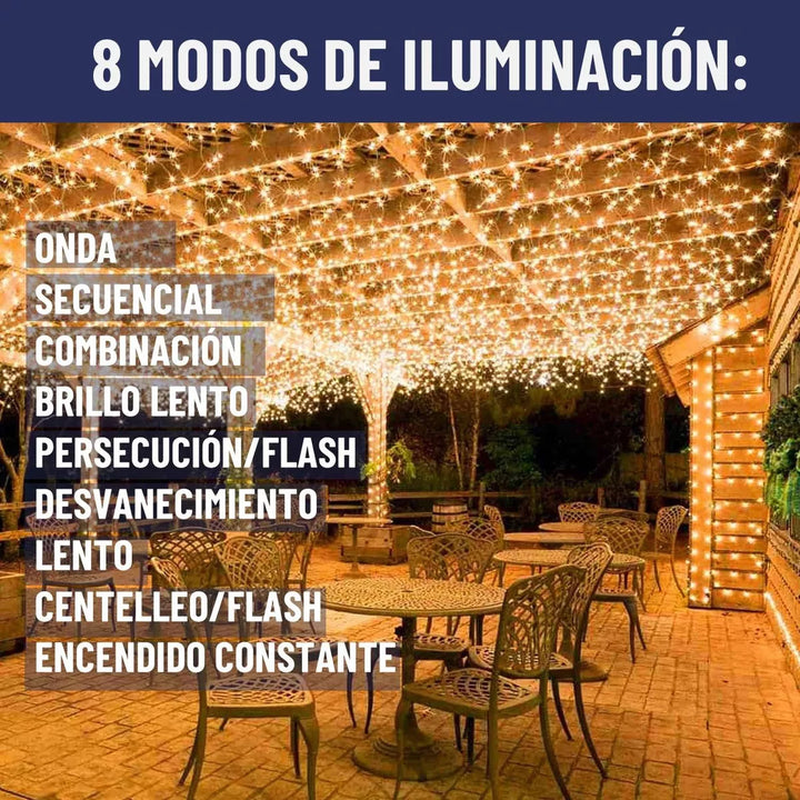 Luces Navideñas Invisibles Importadas 🌟 MAGIC LIGHTS PRO 🎇 (10, 20 o 30 mt con 8 horas de iluminación)