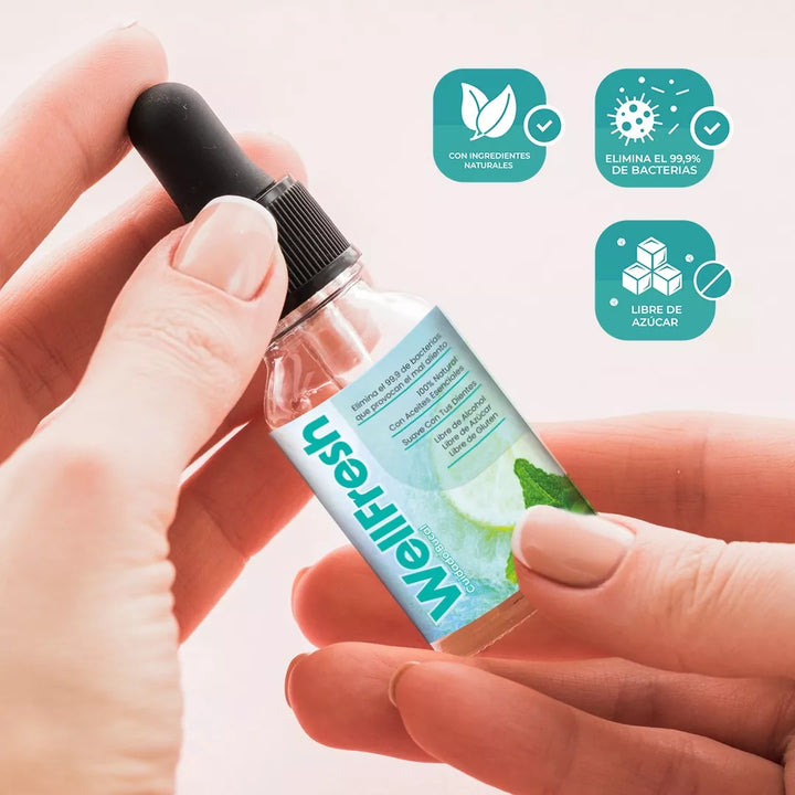 Gotero Refrescante de aliento 🌬 POWER FRESH 🌿 (Fórmula natural para frescura hasta por 8 horas)