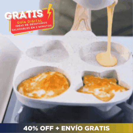 Sarten Antiadherente 4en1 ✨ MAGIC FOOD 🍳 (Desayunos listos con un solo sartén)