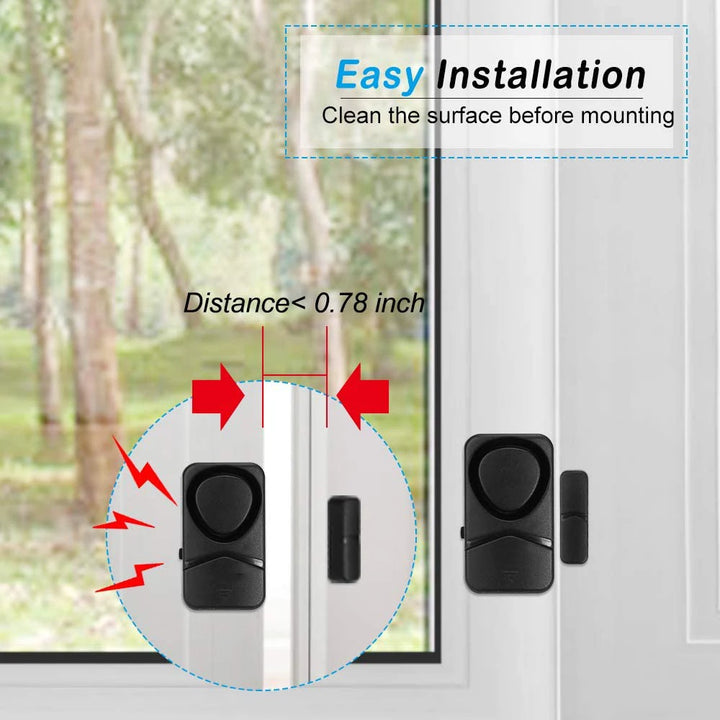 Alarma de Puertas y ventanas con Sensor 🛡 PREMIUM PROTECT 🔐 (Alta sensibilidad, compacto y discreto)